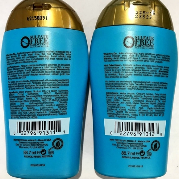 RENEWING ARGAN OIL OF MOROCCO SHAMPOO & CONDITIONER travel size - 3 oz. each. NW - Picture 2 of 2